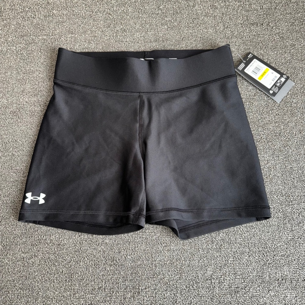 Under Armour Black HeatGear Team Shorty 4 Compression Shorts Women's Medium